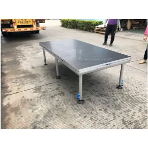 Plataforma de escenario al aire libre, plataforma portátil de aluminio para conciertos, escenario de evento interior, la mejor oferta