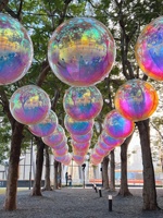 Décoration d'événements de grande envergure personnalisée, sphères flottantes en PVC, globos géants, boule miroir gonflable