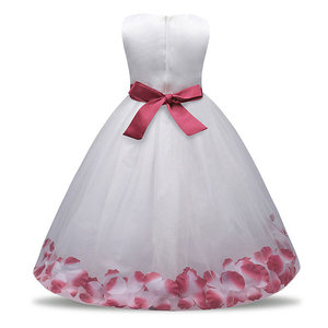 Bangladesh al por mayor de la ropa de los niños pétalo de La Flor chica fiesta desfile vestido de boda Vestido de las niñas - Product Image 2