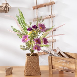 Bouquet de fleurs artificielles Anzhi CF01247 en tissu tissé plastique, décoration d'intérieur, accessoires de mariage - Product Image 1
