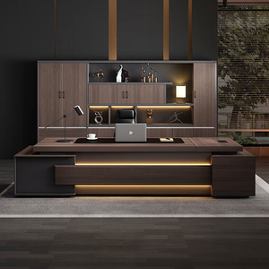 <span class=keywords><strong>Bureau</strong></span> de direction modulaire en MDF à montage facile, design moderne, ergonomique, avec tiroirs de <span class=keywords><strong>rangement</strong></span> et dimensions personnalisables - Product Image 2