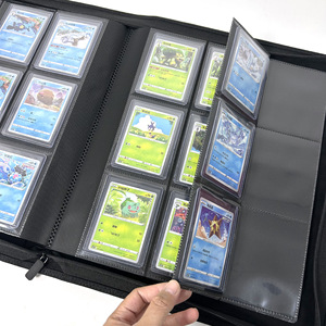 Pour <span class=keywords><strong>classeur</strong></span> de cartes à collectionner portable en plastique, 9 pochettes, design personnalisé <span class=keywords><strong>Pokemon</strong></span>, en cuir PU, album de cartes A4 A5 A6 - Product Image 5