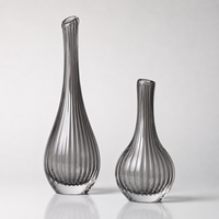 Vases en cristal à double paroi de style bohème pour la culture hydroponique, motifs personnalisables pour Bar Mitzvah, prise en charge OEM/ODM