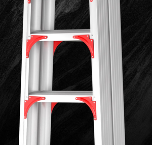 Moderno 3.3m argento scala pieghevole in alluminio doppio lato per uso domestico <span class=keywords><strong>Pulete</strong></span> - Product Image 2