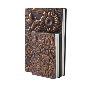 A5/A6 Pocket Mini Notebook Hướng Dương Sáng Tạo Bao Da Nổi 3D, Nhật Ký Cứu Trợ Tinh Tế, - Product Image 1