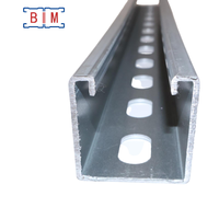 Venta al por mayor de fábrica: Canal C de acero galvanizado previamente de 41x41 (41*41) con certificación ASTM, Unistrut con orificios, Unicanal para refuerzo sísmico, OEM personalizado.