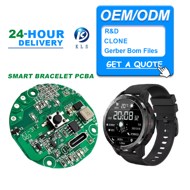 KLS Custom Designs Wearable Device PCB Boards, Smart Bracelet PCBAs, GPS Watch Printed Circuit Boards, OEM/ODM.