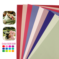 Papier d'emballage floral de couleur unie, élégant et durable, papier d'emballage pour bouquet imperméable et tendance