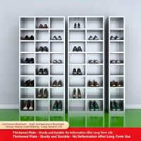 Armoire à chaussures en acier inoxydable pour l'entrée de la maison, utilisation intérieure et extérieure, résistante à l'eau, aux UV et au soleil, armoire de rangement à chaussures multi-niveaux
