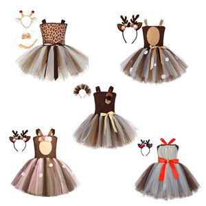 Disfraces de Princesa Reno para Niñas, sin Mangas, al por Mayor, para Halloween, Navidad, Fiestas en la Selva, Vestidos de Tutú Elegantes - Product Image 1