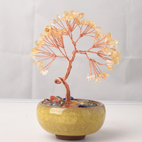Árbol de la Abundancia de Piedra Natural, Árbol de la Vida Hecho a Mano con Piedras Curativas de Chakra para Decoración