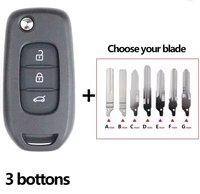 Coque de clé télécommande pour Renault Express, Uit, Megane 3, Logan 2, Kadjar, Captur, Symbol, Dacia Duster