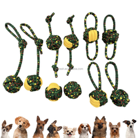 Jouets interactifs pour chiens en corde de coton à thème de Noël, jouets à mâcher lavables en Oxford pour nettoyer les dents des chiots