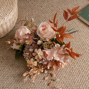 Bouquet de fleurs artificielles d'angle parfumé, roses en mousse plastique et tissu, décoration de mariage CF02108 - Product Image 3