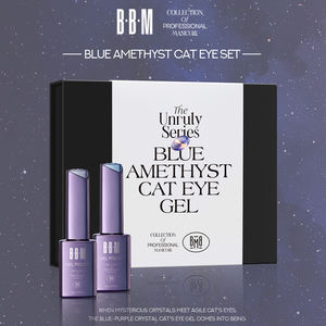 BBM Blue Amethyst Cat Eye Gel 2025 Eye Catcher LED Medusa Esmalte de uñas Pegamento Imán de cristal de larga duración Gel de uñas - Product Image 2