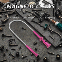 Griffes magnétiques flexibles en métal de 24 pouces, capacité de 2 lb, lumière LED, outil de préhension DIY OEM/ODM pour petits objets