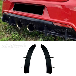 ดิฟฟิวเซอร์กันชนหลังทรง Maxton สำหรับรถยนต์ VW Golf 6 MK6 6R ปี 2009-2013 พร้อมสปอยเลอร์แบบธง ชุดแต่งสเกิร์ต อุปกรณ์ตกแต่งรถยนต์ - Product Image 1