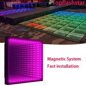Không thấm nước 3D Gương Led sàn nhảy từ nhanh chóng dễ dàng cài đặt xách tay RGB Led sàn nhảy gạch Đảng thiết bị đám cưới - Product Image 3