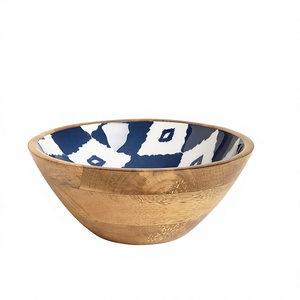 Saladier en bois d'acacia pour servir les aliments Bol en bois de mangue disponible au prix d'exportation - Product Image 1