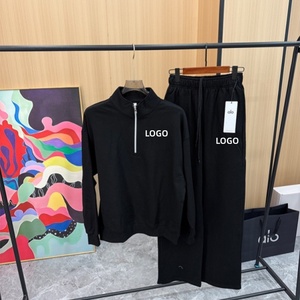 Ensemble de survêtement décontracté 2 pièces pour homme AIL, col montant, fermeture éclair quart de tour, manches longues, pour le sport et le jogging, grandes tailles - Product Image 3