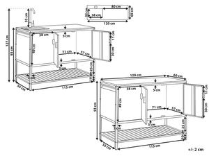 AJUNION豪华模块化户外橱柜不锈钢顶部厨房岛<span class=keywords><strong>2</strong></span>件带水槽的户外厨房套装 - Product Image 3