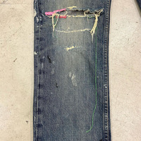 Pantalon de jean classique délavé à l'acide OEM éclaboussures de peinture déchirée par des éclaboussures Streetwear à moustaches Broderie vintage Prix compétitif
