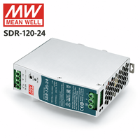 Alimentation électrique sur rail DIN MEANWELL SDR-120-24 24V 5A 120W 88-264VAC PFC actif pour l'automatisation industrielle PLC