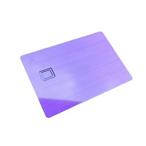 כרטיסי ביקור ממתכת עמידים למים עם שבב NFC נסתר NFC213/215/216, כרטיס חבר, כרטיס מלון, כסוף מוברש, חריטת לייזר, הדפסת משי - Product Image 4