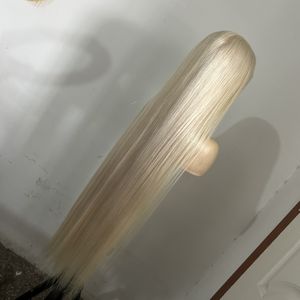 Perruque cheveux humains Full Lace 13x4 13x6 HD <span class=keywords><strong>Blond</strong></span> platine 60 Perruques de cheveux suisses européens transparents - Product Image 2