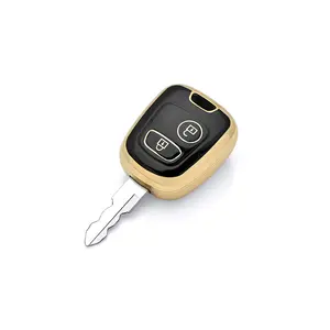 定制豪华透明Tpu汽车钥匙盒汽车钥匙扣盖标致汽车钥匙附件