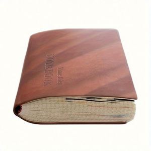 High Quality Thick A5 Leather Hardcover <b>Journal</b> Notebook with Thermal Binding and 100 Sheets for Customizable Gift - Product Image 1