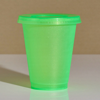 Vente en gros de gobelets en plastique réutilisables multicolores de 16 oz avec couvercles et pailles Jus de smoothie en vrac de voyage pour emballage de boîte à café glacé