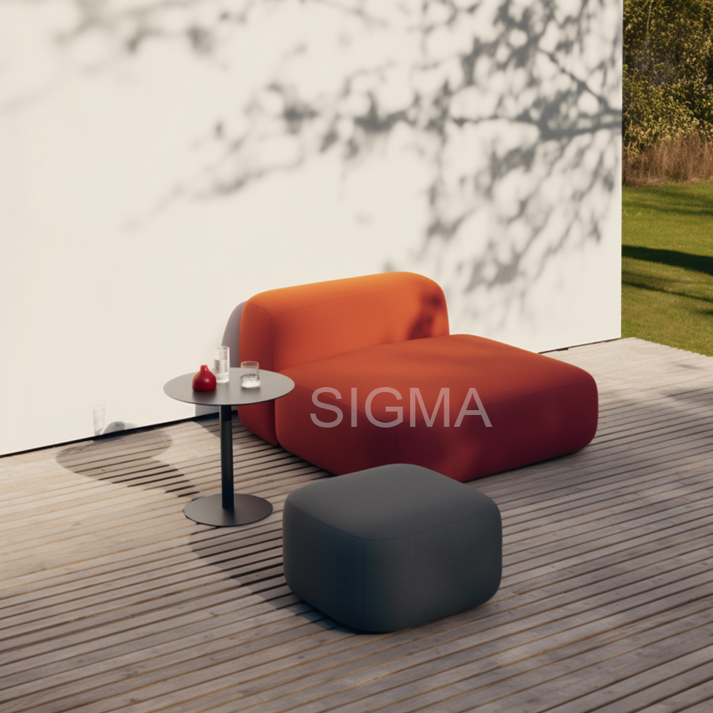 Simplicity modern patio outdoor furniture Creative Contrasting color sectionals sofa set