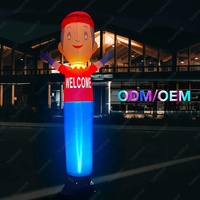 Homme gonflable amusant de 3 m pour la publicité extérieure, modèle de danseur aérien de dessin animé pour garçon avec souffleur, danseur gonflable, modèle d'homme ondulant