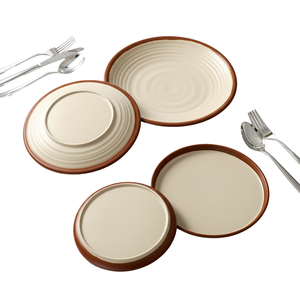 Juego de Vajilla Desechable de Cerámica Ecológica de Lujo, Diseño Peruano 2020, Pintado a Mano, 16 Piezas, en Stock - Product Image 1