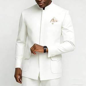 Completo Elegante da Uomo Blu Navy, Giacca e Pantaloni, Set Completo Monopetto con Risvolto, Abbigliamento Maschile di Lusso - Product Image 5