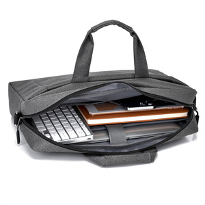 Sac à bandoulière pour ordinateur portable en polyester ultra fin et imperméable, extensible, avec poignée, pochette, mallette professionnelle, sacoche fine pour ordinateur portable 15,6 pouces - Product Image 5