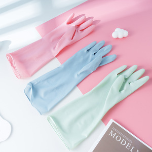 Guantes impermeables para lavar platos para mujer, 38cm, extra largos, para lavar ropa, platos, tareas domésticas, venta al por mayor - Product Image 3