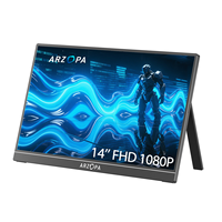 Arzopa A1S haute luminosité Full HD 14.0 "1080P IPS écran 25ms ordinateur portable étendu Triple Portable moniteur PC ordinateur