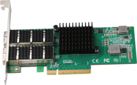 La carte LAN QSFP PCIe Gen3.0-8X 40G 2 ports prend en charge plusieurs vitesses de réseau 40G/10G/1G Intel/XL710-BM2 et AM2