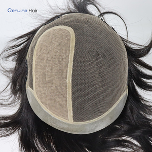Parrucca da uomo Zenith con base in seta e PU frontale, sistema di capelli intrecciati cinesi, cuoio capelluto realistico, linea naturale dei capelli, sostituzione durevole - Product Image 6