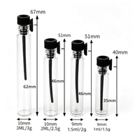 Mini flacons de voyage en verre transparent jetables de 1/2/3/5 ml à faible coût avec bouchon à vis, flacons de liqueur vides, flacons de parfum rechargeables