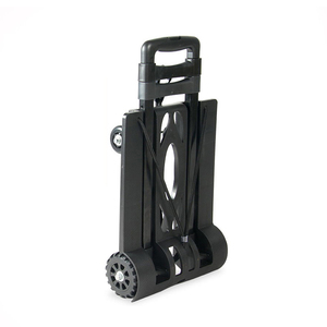 Chariot pliant noir professionnel de poussée de main de roues du <span class=keywords><strong>caddie</strong></span> 4 de chariots pour l'entrepôt - Product Image 4