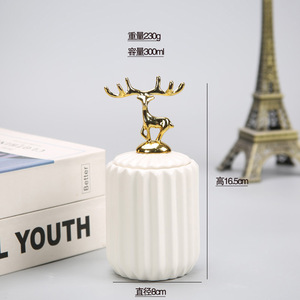 Nordique créatif mariage accompagnant cadeau émaillé en céramique artisanat galvanoplastie stockage pot ménage décoration Vase - Product Image 6