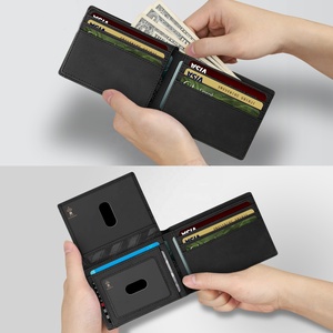 Men's Genuine Leather Short <b>Wallet</b> <b>RFID</b> Blocking Slim Minimalist Front Pocket Bifold <b>Wallets</b> for Men Stylish Card Case - Product Image 4