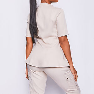 Desain OEM Seragam Medis Wanita Sendiri, Atasan Scrub Perawat Rumah Sakit, Set Seragam Jogger, Seragam Kecantikan untuk Wanita - Product Image 4