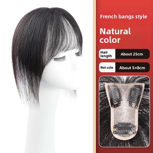 Parrucca leggera a doppio ago da donna che copre i <span class=keywords><strong>capelli</strong></span> bianchi del bambino frangia naturale senza soluzione di continuità per <span class=keywords><strong>capelli</strong></span> - Product Image 6
