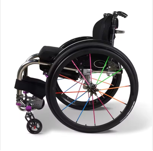 Silla <span class=keywords><strong>de</strong></span> <span class=keywords><strong>Ruedas</strong></span> Deportiva Rígida <span class=keywords><strong>de</strong></span> Alta Gama con Certificados CE para Personas con Discapacidad, Ligera, Manual, con Opción <span class=keywords><strong>de</strong></span> Agregar Rueda Antivuelco - Product Image 4