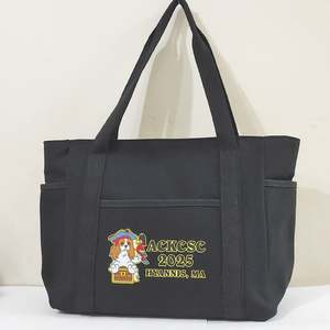 กระเป๋าผ้าแคนวาสรีไซเคิลอเนกประสงค์ลายสวยงามสำหรับผู้หญิง - สามารถเลือกสีและขนาดได้ เหมาะสำหรับการช้อปปิ้ง ไปเที่ยวชายหาด - Product Image 3