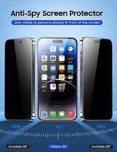 ฟิล์มกระจกนิรภัยแบบด้าน OEM ป้องกันการมองลอก สำหรับ iPhone 16 17 Pro Max ป้องกันรอยขีดข่วน ฟิล์ม PET กันกระแทก - Product Image 3